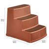 Image 1 : NEW AMAZON BASICS PET STAIRS 3 STEP COCOA