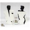 Image 1 : PAIR OF CERAMIC DISPLAY PIECES 13.5" & 14" TALL