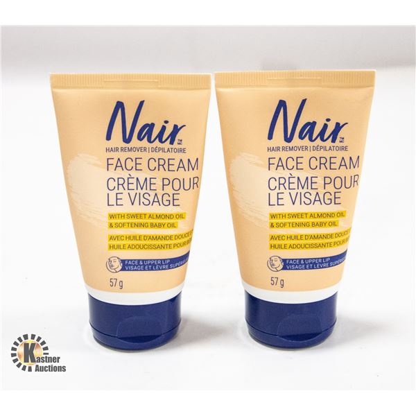 NEW 2 PACK OF NAIR HAIR REMOVER FACE CREAM