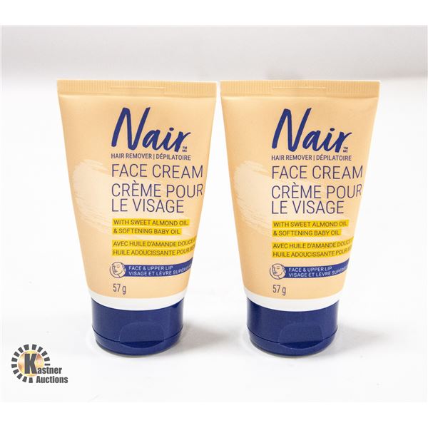 NEW 2 PACK OF NAIR HAIR REMOVER FACE CREAM