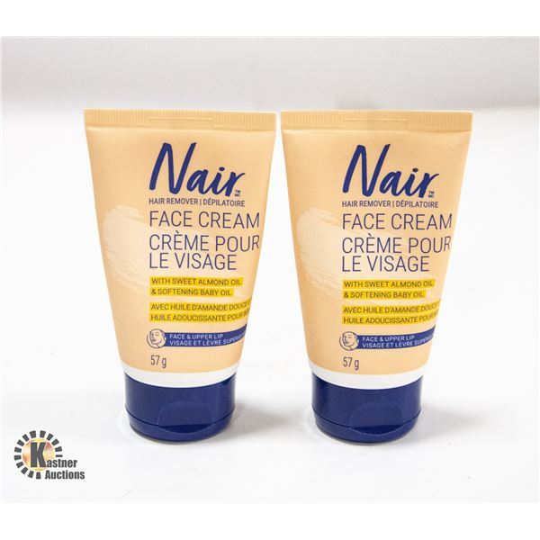 NEW 2 PACK OF NAIR HAIR REMOVER FACE CREAM