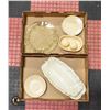Image 1 : LEAF SERVE SET 18 AND 16 INCH CERAMIC PLATTER