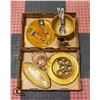 Image 1 : AMBER DINNER SET 6 ITALIAN GLASS HAMMERED