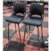 Image 1 : 2 SWIVELING BLACK KITCHEN STOOLS