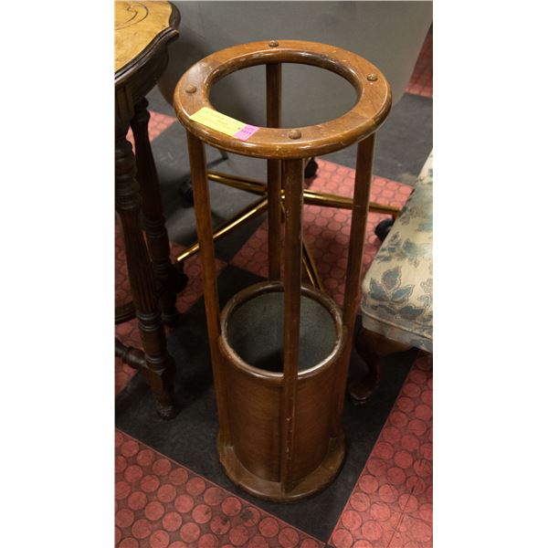 VINTAGE WOODEN UMBRELLA & CANE HOLDER