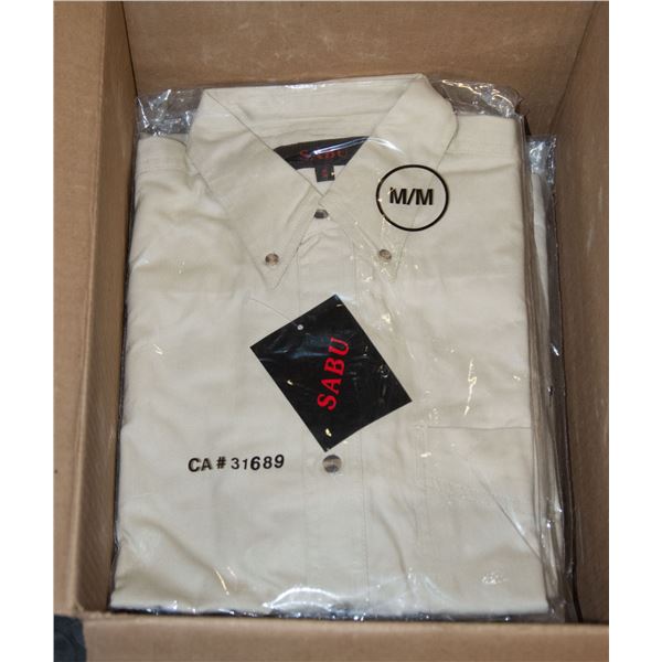 NEW MEN'S SHIRTS CASE OF 9 NATURAL SIZE M