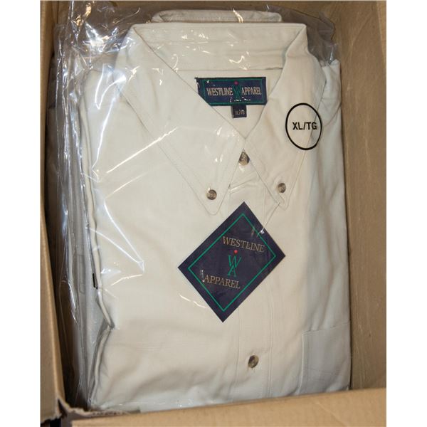 NEW MEN'S SHIRTS CASE OF 9 NATURAL SIZE XL