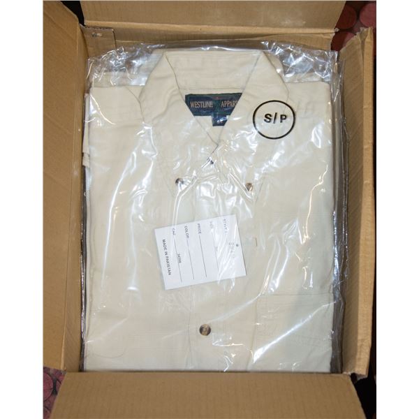 NEW MEN'S SHIRTS CASE OF 9 NATURAL SIZE S