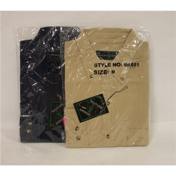 NEW MEN'S SHIRTS 1NAVY 1TANSIZE M