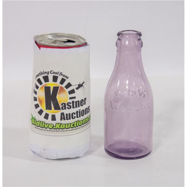 UNCOMMON 1930'S WELCH'S GRAPE JUICE BOTTLE H-5.5"