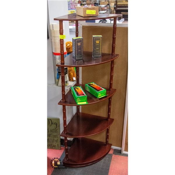 VINTAGE CORNER SHELF 15X15X51.5 INCH