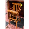 Image 1 : VINTAGE WOODEN DOLL HIGHCHAIR