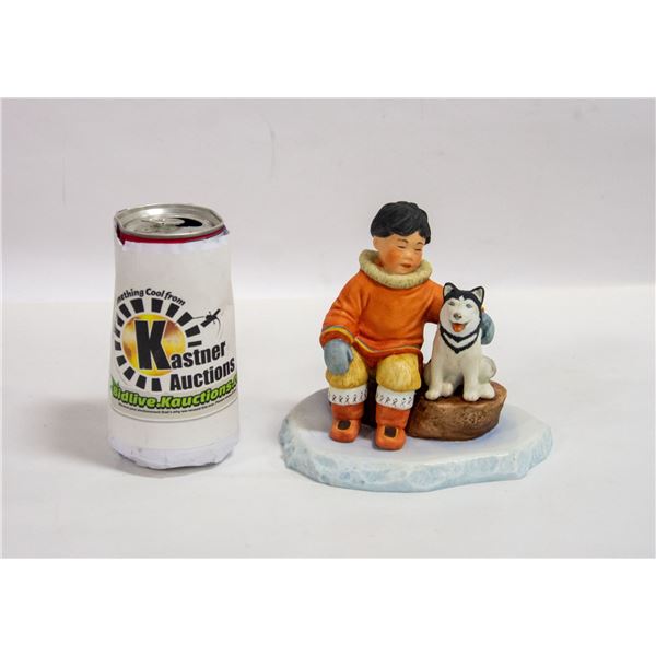 KAISER SCULPTURE "MIUK & HIS PUPPY NANOOK"