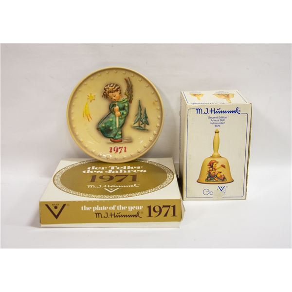 GOEBEL HUMMEL COLLECTORS PLATE & ANNUAL BELL