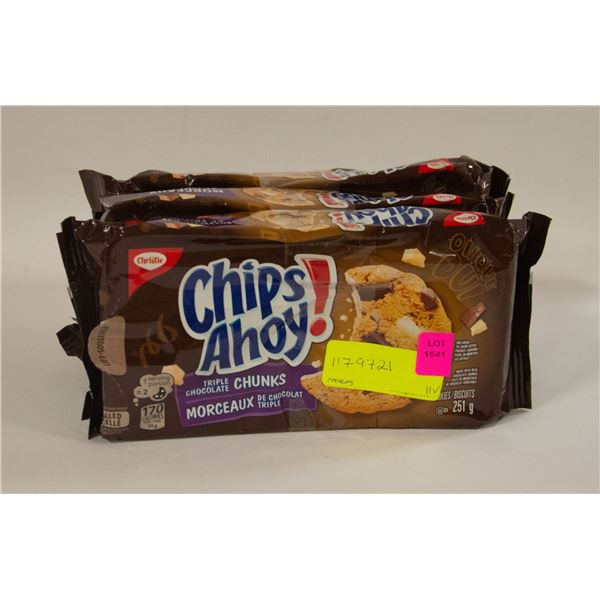 NEW 3 X 251G CHIPS AHOY TRIPLE CHOCOLATE CHUNKS