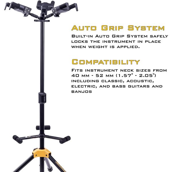 NEW HERCULES GS432B TRIPLE GUITAR STAND PLUS