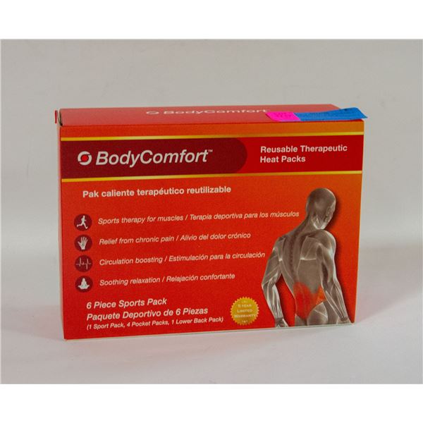 NEW BODY COMFORT REUSABLE HEAT PACKS - 6PCS SPORTS