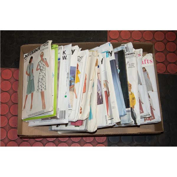 UNUSED VINTAGE SEWING PATTERNS ALL TOGETHER