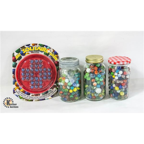 VINTAGE MARBLES SOLITARE MARBLE GAME