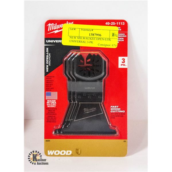 NEW MILWAUKEE OPEN-LOK UNIVERSAL 3-PK
