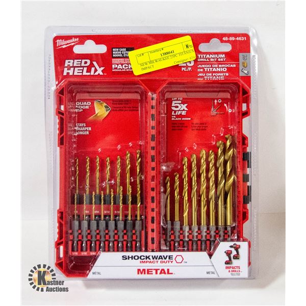 NEW MILWAUKEE 23PC TITANIUM IMPACT