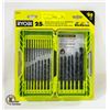 Image 1 : NEW RYOBI 25PC DRILL BIT SET 3X LONGER LIFE