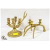 Image 1 : PAIR OF ANTLER SHAPED CANDLE HOLDERS