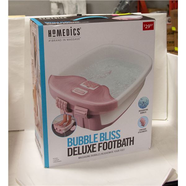 HOMEMEDICS BUBBLE BLISS FOOT SPA