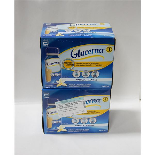 2 X 6 PACKS GLUCERNA EXP. OCT 2025