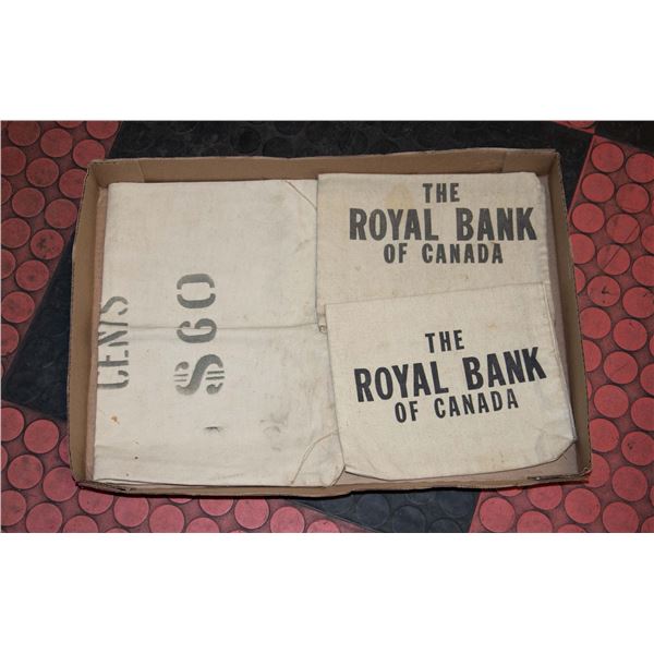 3 VINTAGE MONEY BAGS