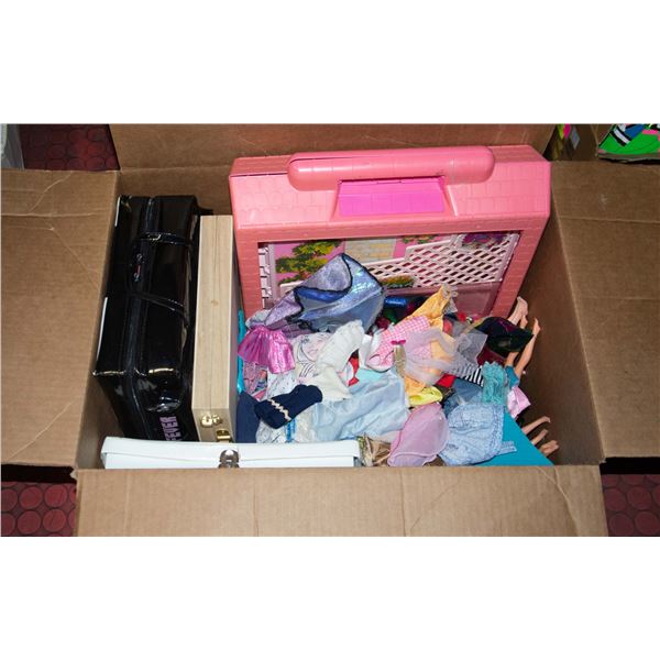 LOT OF DOLLS WITH CLOTHES & ACCESSORIES