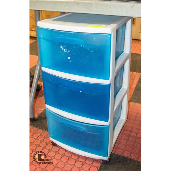3 DRAWER STERLITE CRAFT STORAGE ROLLING
