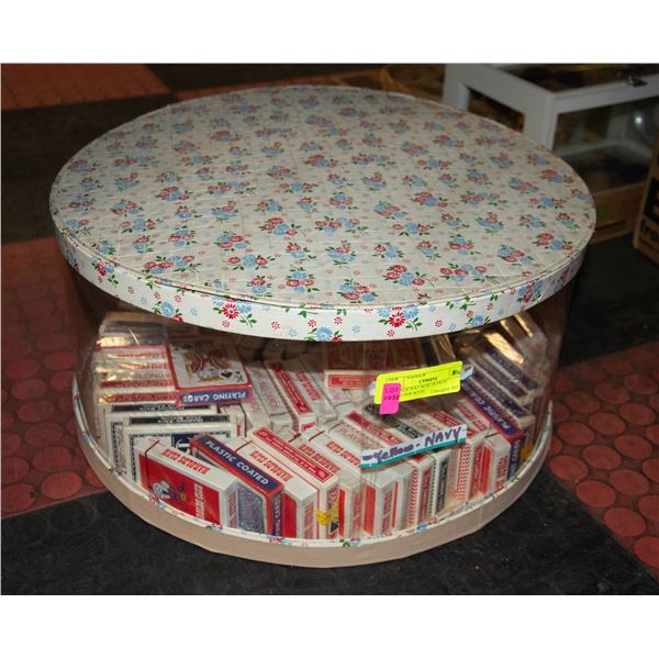 VINTAGE HAT BOX 18 INCH DIAMETER WITH 69