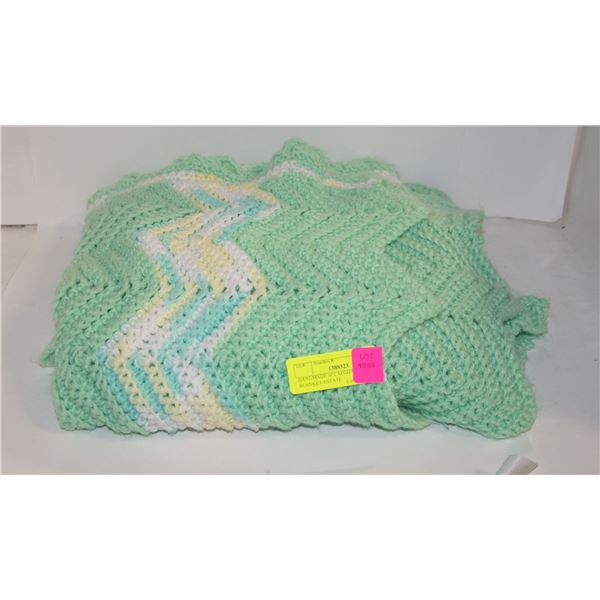 HANDMADE 5FT AFGHAN KNITTED BLANKET-ESTATE