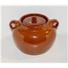 Image 1 : VINTAGE STONEWARE BEAN POT WITH LID