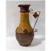 Image 1 : POTTERY PITCHER WITH METAL HANDLE