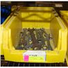 Image 1 : "PAWN SHOP" YELLOW HARDWARE BIN WITH HAND