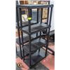 Image 1 : BLACK RESIN SHELVING UNIT H-52" W-12" L-24"