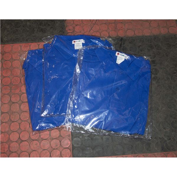 3 NEW MENS POLO BLUE 2 X-LARGE