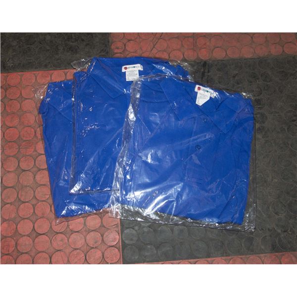3 NEW MENS POLO BLUE 2 X-LARGE