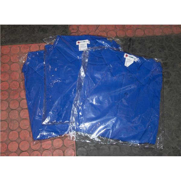 3 NEW MENS POLO BLUE 2 X-LARGE