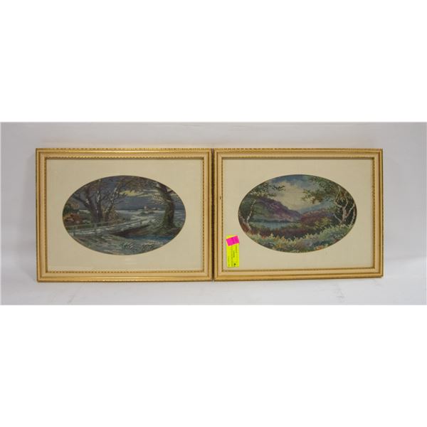 PAIR OF 11 X 14.5 INCHES FRAMED CROSS