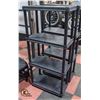 Image 1 : BLACK RESIN SHELVING UNIT H-52" W-12" L-24"
