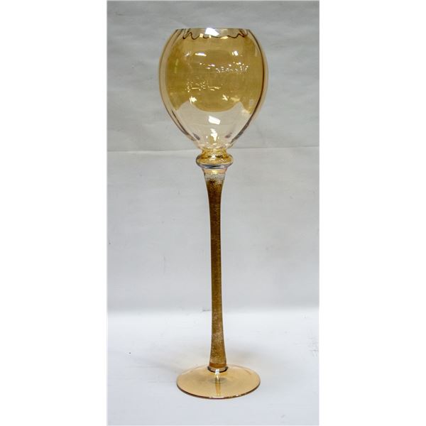 20 INCHES AMBER CANDLE HOLDER