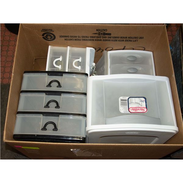 4 VARIOUS STORAGE DRAWER SETS