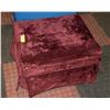 Image 1 : VINTAGE BURGANDY VELVET FOOT STOOL