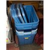 Image 1 : RUBBERMAID 68L TOTES W/LIDS