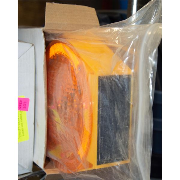 LOT OF 2- SOLAR POWERED BARRICADE AMBER LIGHTS