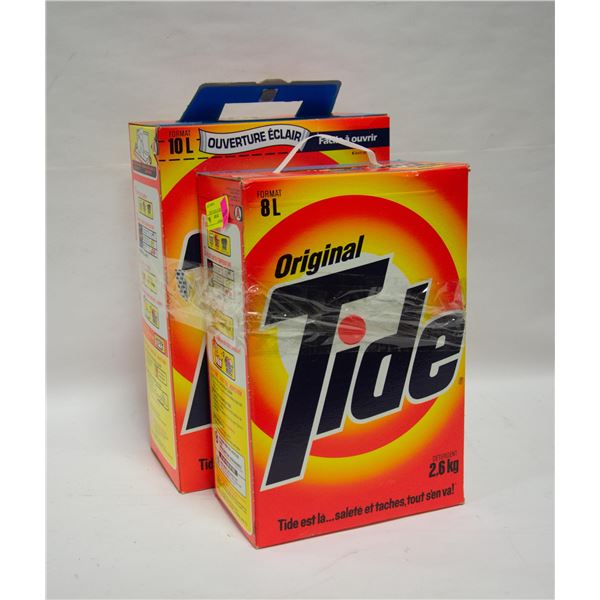 2 NEW BOXES OF TIDE 10L & 8L
