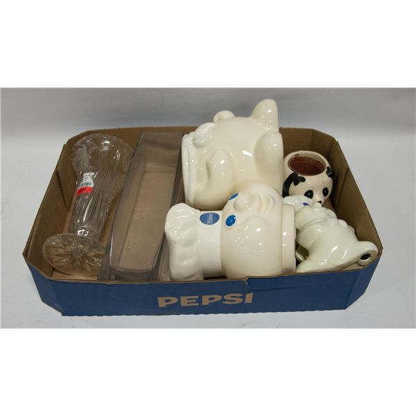 PILLSBURY DOUGHBOY COOKIE JAR AND
